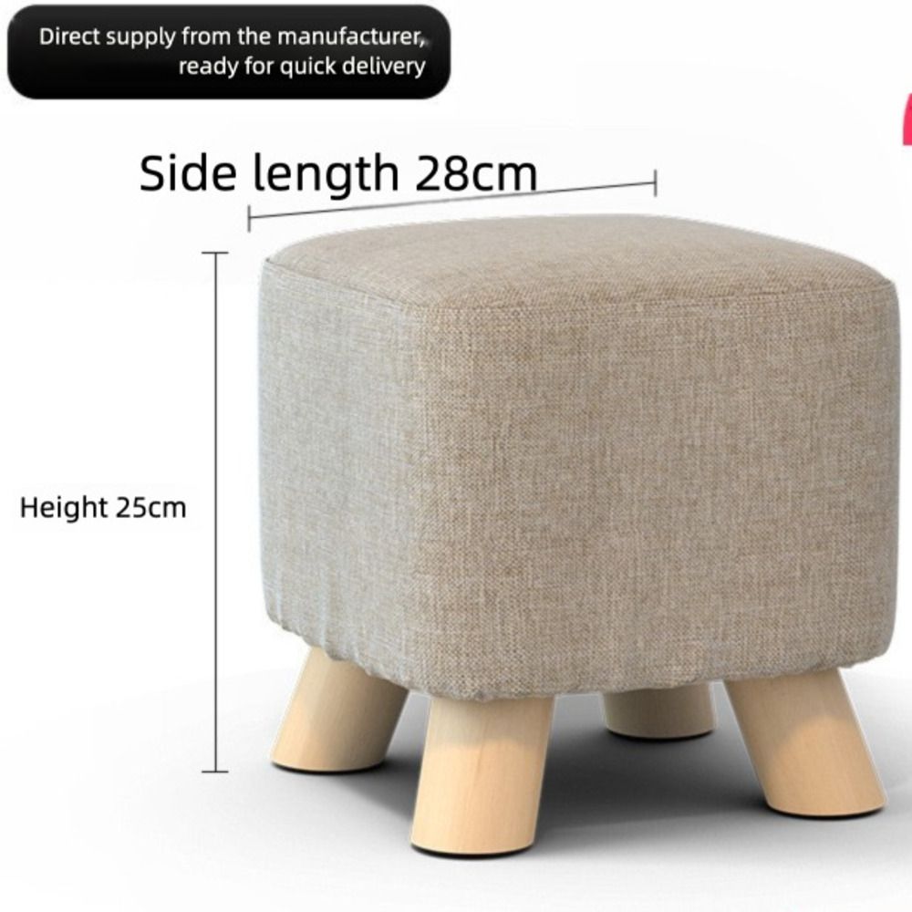 Canapé carré minimaliste populaire, petit tabouret d'entrée, table basse, tabouret bas, créatif et robuste_voghion.com