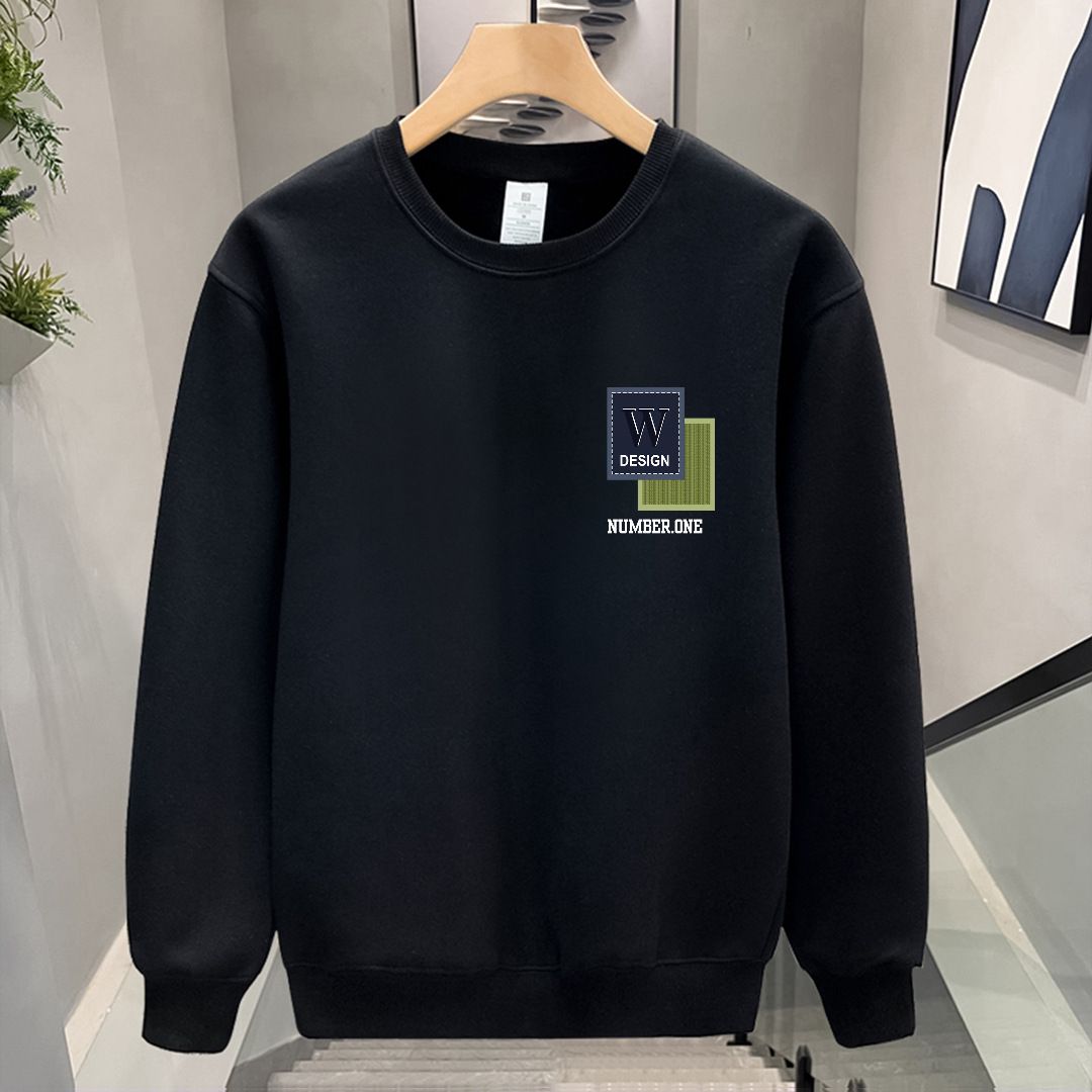 Herenkleding Crewneck Sweat Heren Los Design Sense Smiley Print Stijl Retro Instagram Stijl Modieus Merk Top voor Lente en Herfst_voghion.com