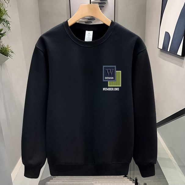 Herenkleding Crewneck Sweat Heren Los Design Sense Smiley Print Stijl Retro Instagram Stijl Modieus Merk Top voor Lente en Herfst_voghion.com