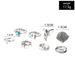 Schmuck Mode Jakobsmuschel Delphin Türkis 8-teiliges Set Kombination Ring für Frauen_voghion.com