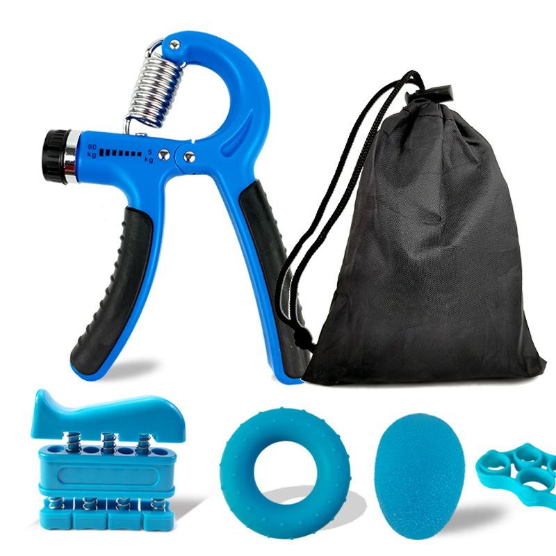 Adjustable Counting Gripper Five Piece Set Finger Trainer Silicone Grip Ring Grip Ball Five Finger Set Trainer_voghion.com