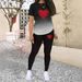 Damenbekleidung Damen Kurzarmhose Damen Print Persönlichkeit Freizeit Sport Gradient Anzug Lose_voghion.com