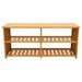 Oceanstar 10-Pair Bamboo Entryway Storage Bench_voghion.com