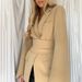 Women's Slim Fit Blazer Jacket - Elegant Solid Color Office Wear, Casual Spring Summer Outfits With Waist Cinching Design_voghion.com