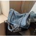 2025 Early Spring New Casual Versatile Jeans Chain Fashion Network Celebrities With The Same Handheld Shoulder Bag Fashion Versatile Shoulder Bag_voghion.com