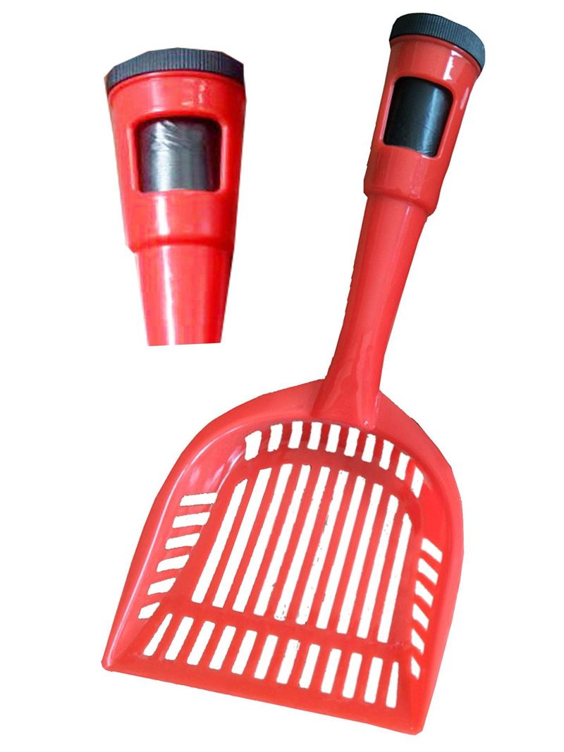 Pet Life Poopin-Scoopin Dog And Cat Pooper Scooper Litter Shovel With Built-In Waste Bag Handle Holster_voghion.com