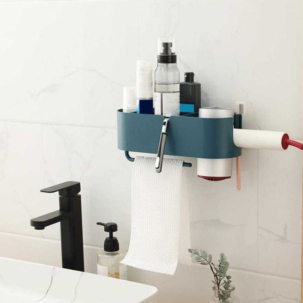 2 pezzi portaoggetti da bagno da parete, resistente all'acqua, porta asciugacapelli, porta spazzolino, porta asciugacapelli, accessori per la doccia e utensili_voghion.com
