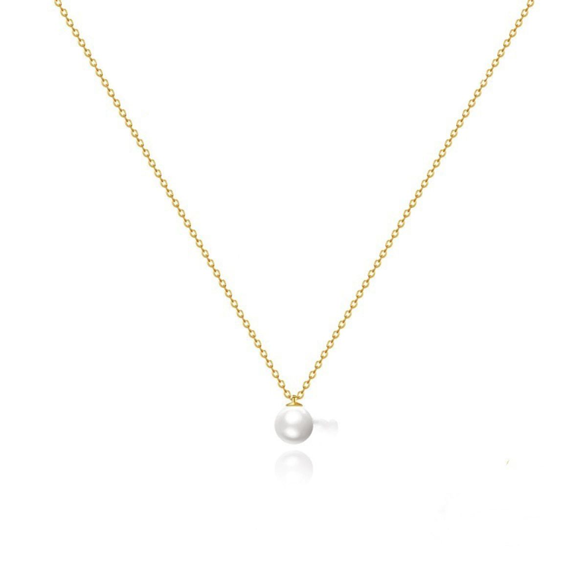 New Pearl Flower Pendant Necklace With Layered Beads And Collarbone Chain, Elegant Small Fragrance Series_voghion.com