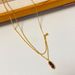 Minimalist Titanium Steel Necklace For Women - Dainty Layering Chain With Movable Pendant_voghion.com