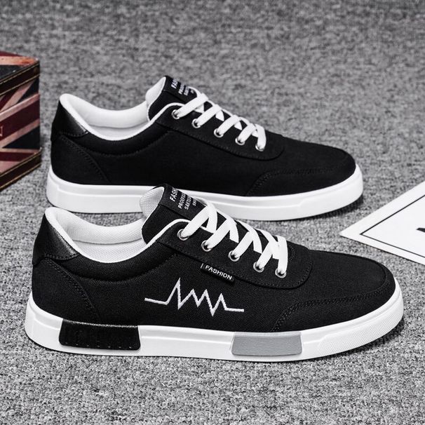 Canvas skor herr 2024 våren herrskor nya fritidsskor herr låga sportskor matchande platta skor_voghion.com