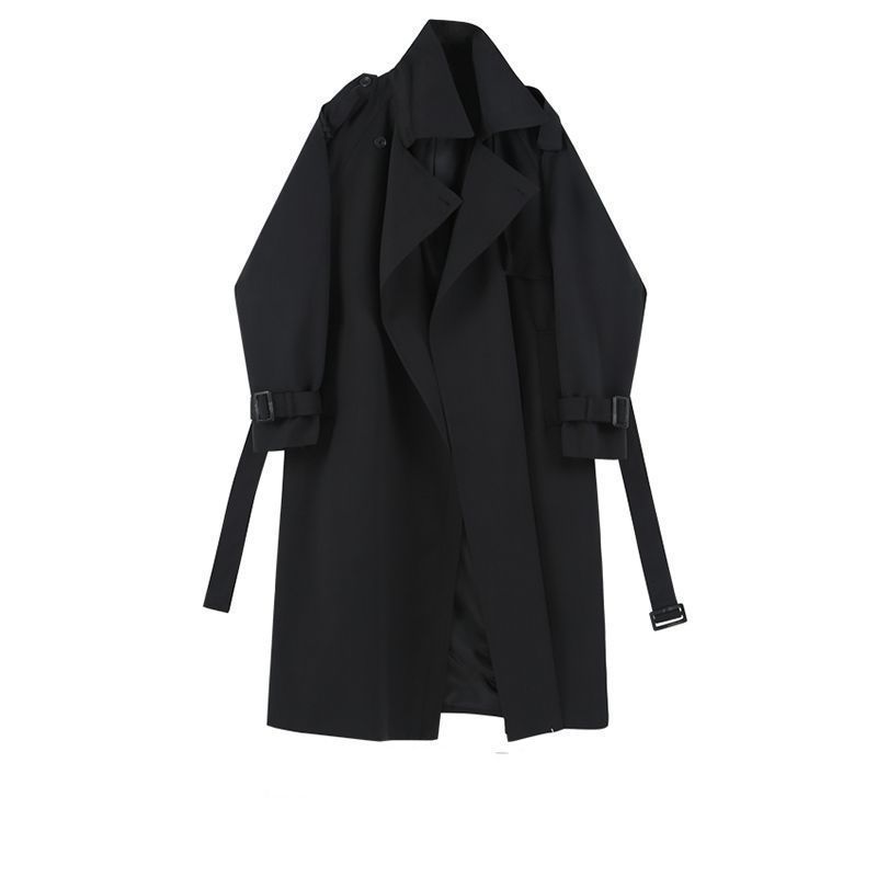 Women's Clothing Fashionable temperament versatile women's mid length windbreaker jacket spring and autumn loose small coat trend_voghion.com