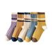 Spring And Autumn Colorful Striped Ins Trend Anti-Odor Seamless Maternity Women's Slouch Long Tube Socks_voghion.com