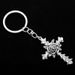 Gothic Rose Cross Keychain Pendant DIY Bag Car Key Ring_voghion.com