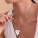 Square Sugar Heart-shaped Necklace With Fashionable Temperament, Titanium Steel Inlaid With Diamonds, Heart-shaped, Niche Long Sweater Chain_voghion.com