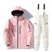 Unisex Korean-Style Ski Outfit Set – Thermal Insulated Waterproof Snowboarding Jacket & Pants_voghion.com