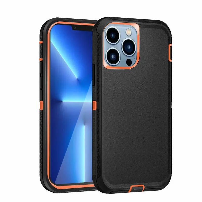 3IN1 PC+TPU Heavy Duty Rugged Armor Shockproof Case For IPhone 16 15 14 11 Pro Max Plus 13/12 Mini 4G/5G Otter Protect Cover Box_voghion.com