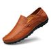 Herrenschuhe mit weicher Sohle, atmungsaktiv, Freizeitschuhe mit ausgehöhltem Design, Sommertrend, Business-Loafer, Lederschuhe, leicht zu tragen_voghion.com