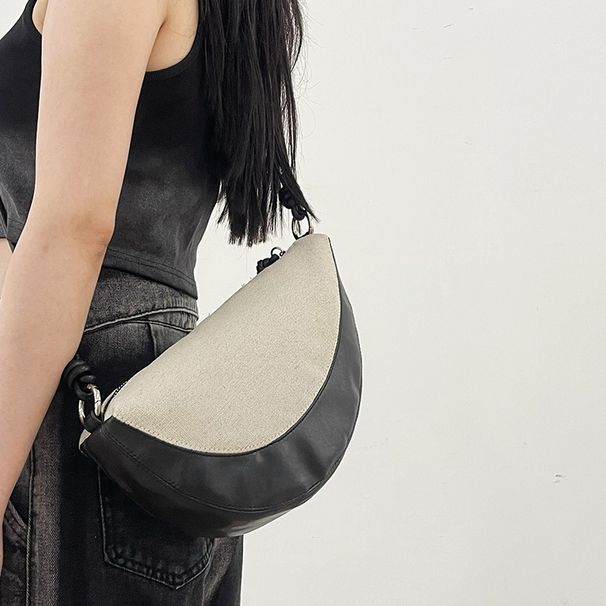 Sac en toile en forme de boulette, élégant et polyvalent, nouveau sac à bandoulière automne/hiver 2025_voghion.com