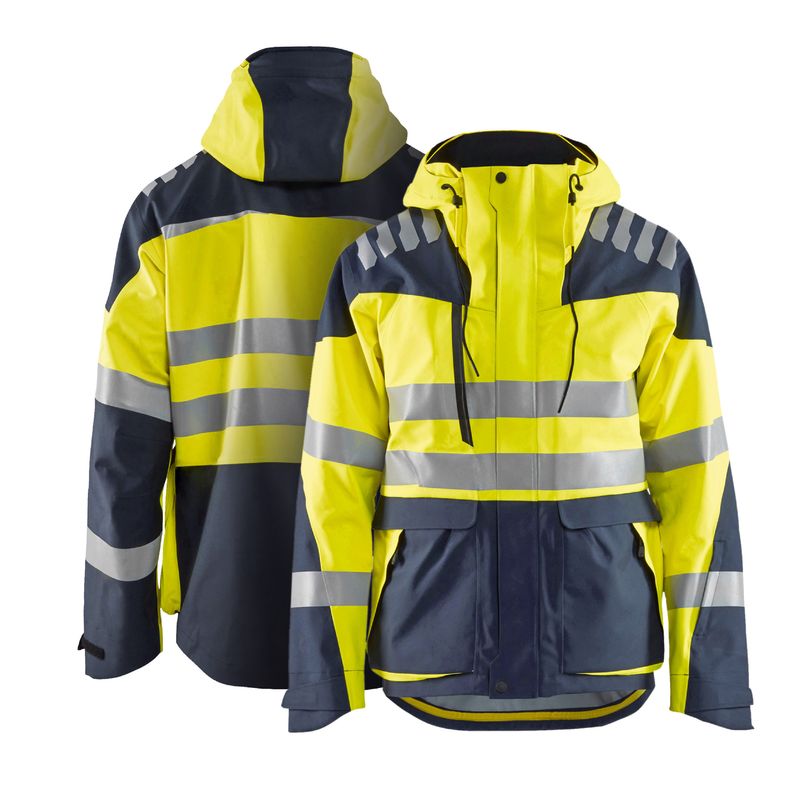 Männer Kleeder Outdoor Hooded Jacket reflektiv Sträif Aarbechtskleedung Sécherheet Vëlospisten Kleeder Jackett_voghion.com