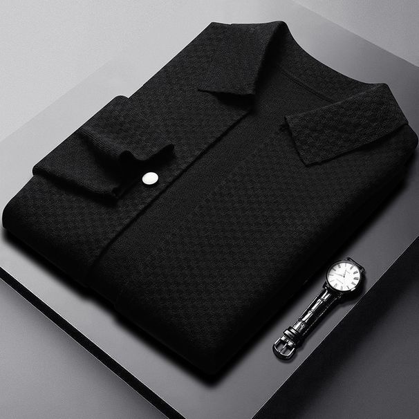 Cardigan classico in maglia per uomo e donna - Design jacquard con texture morbida, scollo tondo, maniche lunghe, abbigliamento casual invernale_voghion.com