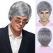 Synthetic Clip-in Men's New Wigs Men's Gray Side Parted Short Wigs Elastic Net Middle Aged And Elderly Fashion Wigs Are Now_voghion.com