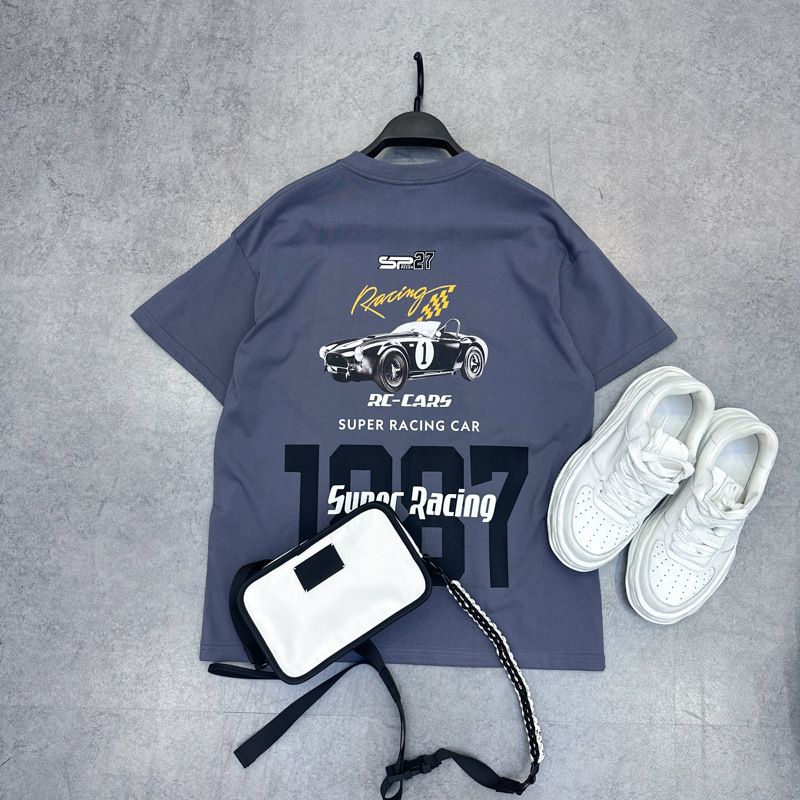Herreklær T-skjorte Sommer Motemerke T-skjorte Mote Original Løs Kortermet Slank Skulder Kort T-skjorte Mote Herre B2DAD2207_voghion.com
