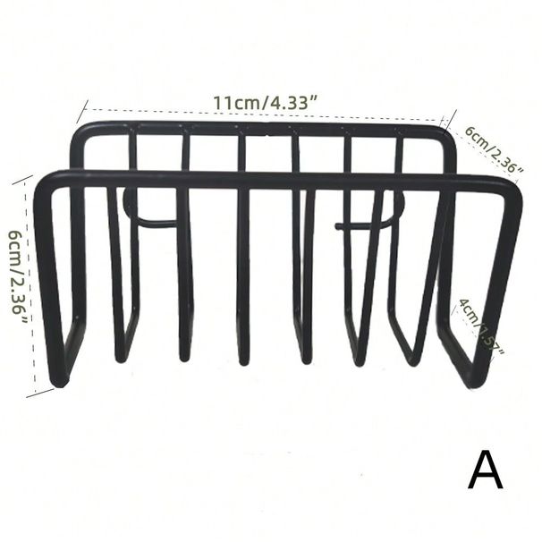 Multifunktionaler Schwammhalter mit einzigartiger M-Form, Küchenspülen-Organizer, rostfreier Schwammhalter für Bürsten, Spülbeckenstöpsel_voghion.com