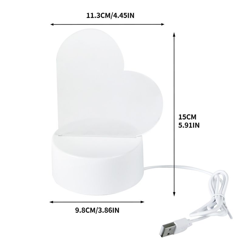 Heart Shaped Desktop Lamp With Remote Control And Timing Atmosphere Decoration Candle For Home Restaurant Bedside USB Plug In Printable_voghion.com