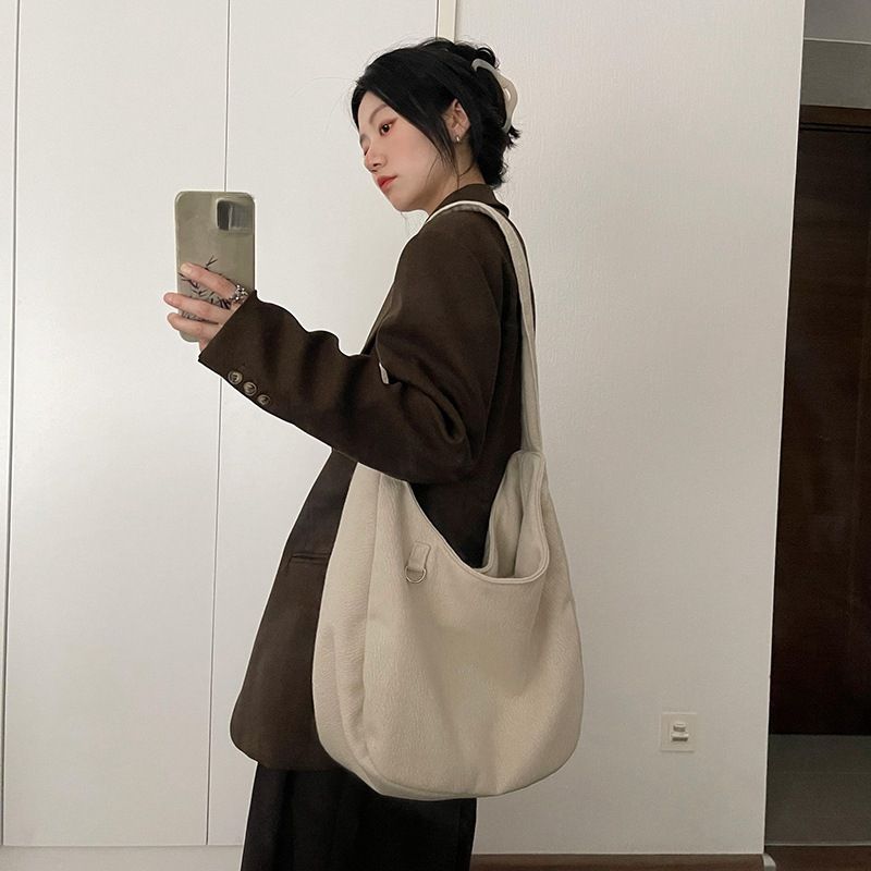 Borsa da donna 2025 primavera autunno versione coreana della Lazy Moon, borsa a tracolla grande e capiente, alla moda, casual, per tutti i giorni._voghion.com