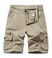 Mænds almindelige flap-lomme bomuldscargo-shorts til forår og sommer_voghion.com
