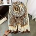 New letter fashionable western-style silk women's multifunctional Korean version simple outer shawl autumn winter cotton_voghion.com