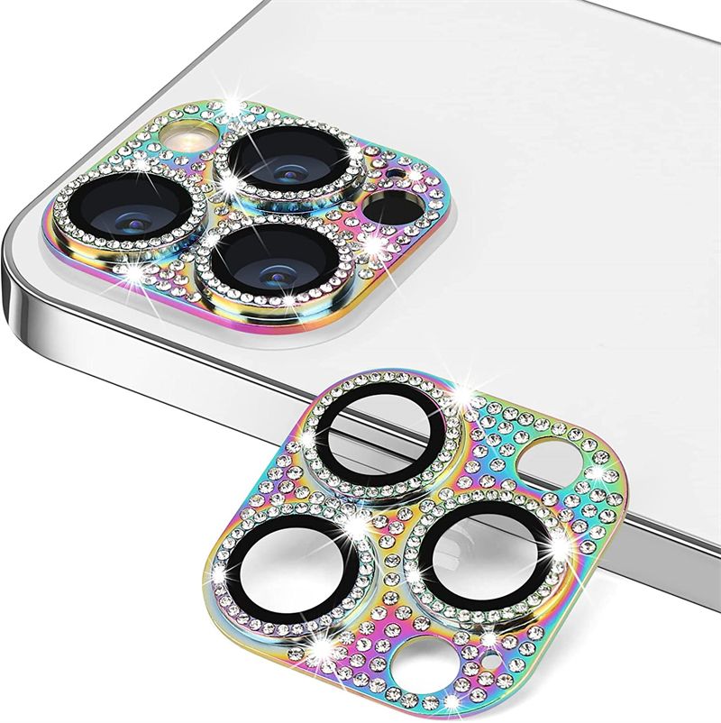 Rhinestone Diamond kameras objektīva aizsargs iPhone 13 14 11 Pro Max Plus 12 Mini 14Pro 13Pro IPone Promax stikla objektīva aizmugurējais vāciņš_voghion.com