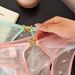 LuvBox 2025 New Foreign Trade Jacquard Lace Panties Women Sexy Hollow Out Diamond Decoration Bow Breathable Seamless Women's_voghion.com