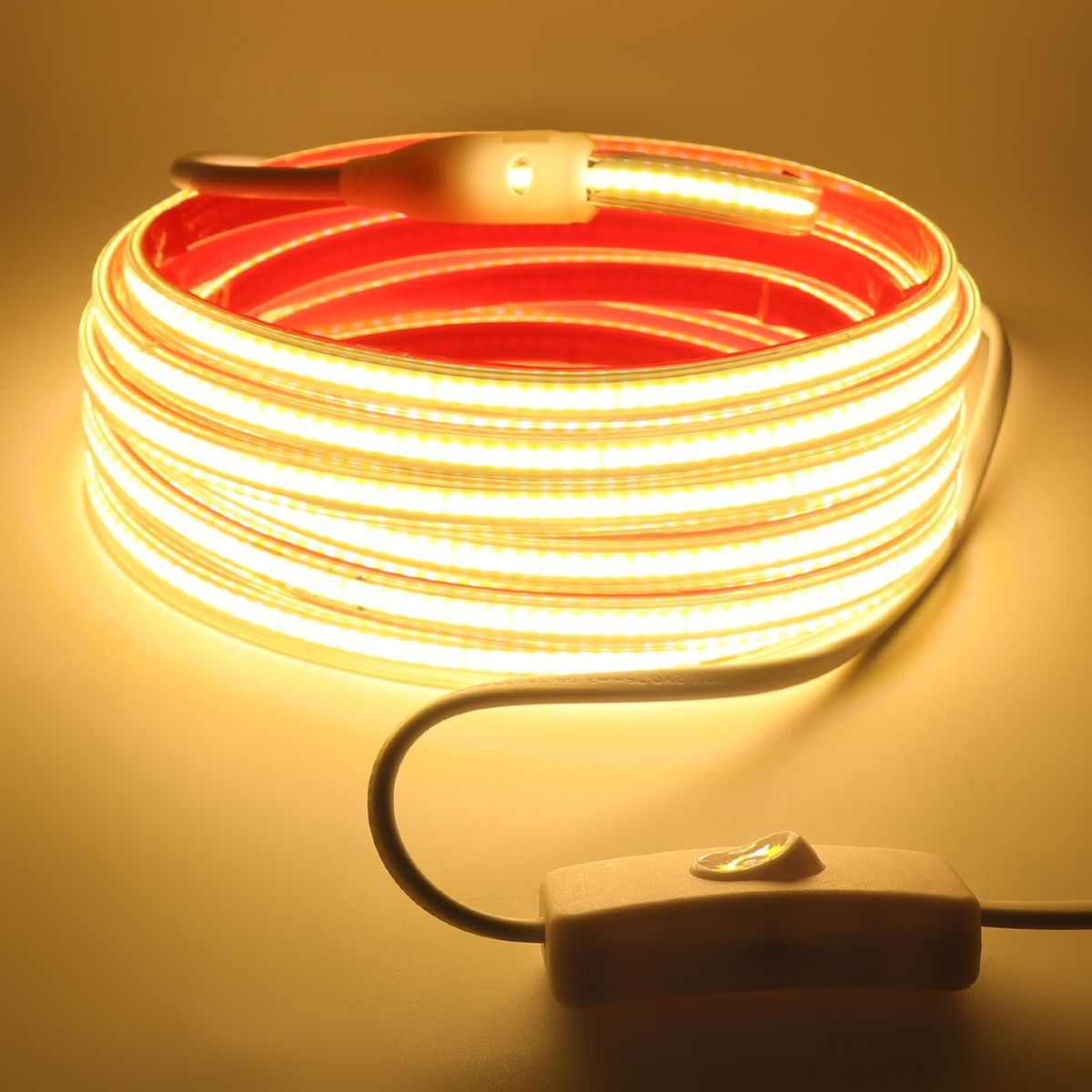 Neon COB LED Streifen Lichter 230V UK Stecker Flexible Band Seil Lichter Wasserdicht IP67_voghion.com