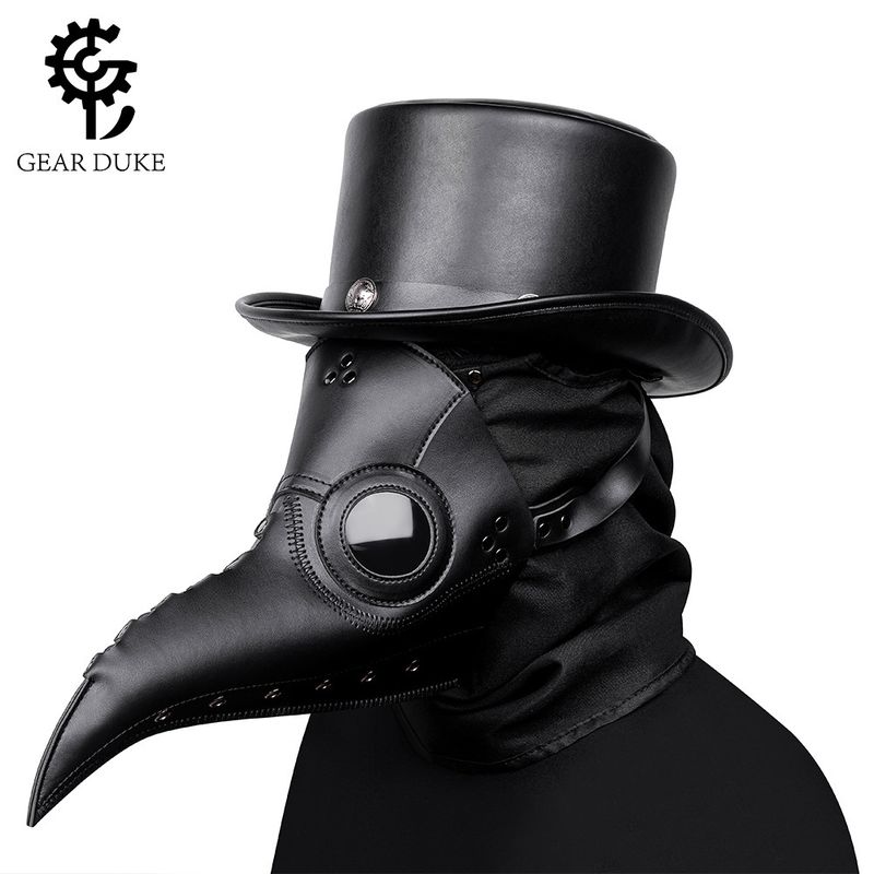 Medieval Punk Plague Doctor Mask Halloween COSPLAY Party Decoration Witch Novelty Headgear_voghion.com