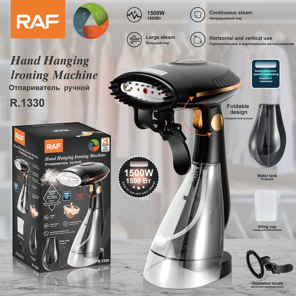 RAF European Standard Handheld Garment Steamer, Small Foldable Electric Iron Portable Household Dry & Wet Dual-use_voghion.com