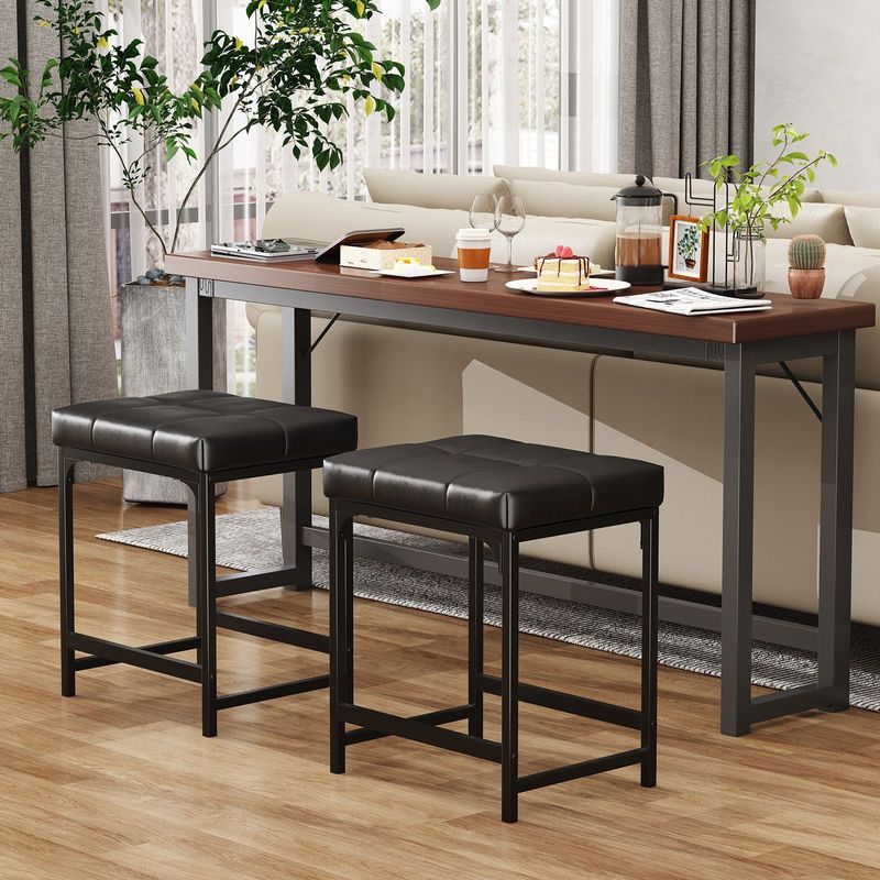 2 Pack Vanity Stool Chair, Makeup Stool, Leather Vanity Stool, Modern Foot Stool For Vanity Makeup, Living Room, Bedroom And Entryway, Barstools_voghion.com