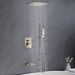Brushed Gold 10 inches Rain Shower Faucet Sets Complete With Shower System_voghion.com