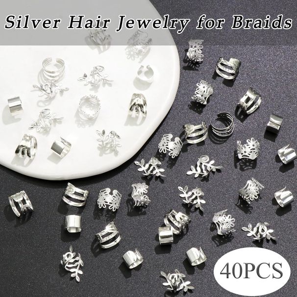 Hair Clips&Pins 40 Pieces Of Ear Clips Dreadlocks And Hair Rings For Full Hosting Hot Selling Models_voghion.com