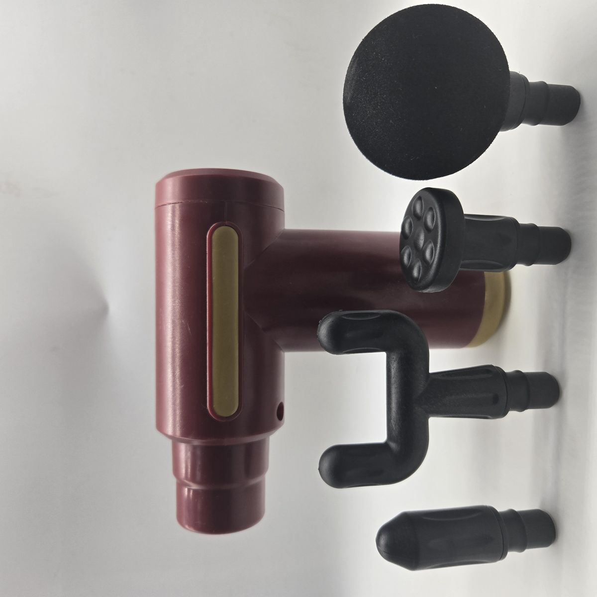 Mini-massagepistool met LCD-scherm – 5-snelheden elektrische percussietherapie voor spierherstel, ultrastil (minder dan 36 dB), 4 verwisselbare koppen_voghion.com