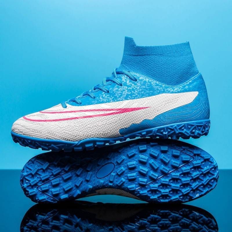 Fußballschuhe Herren und Damen High Top Training für Erwachsene Übergröße 46 47 48 Sportschuhe mit langen Spikes_voghion.com