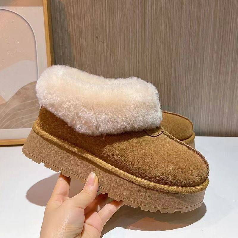 Tazite Schneestiefel mit dicker Sohle für Damen, neue Kollektion Herbst/Winter 2024, mit samtverdicktem Low Top, One Step_voghion.com