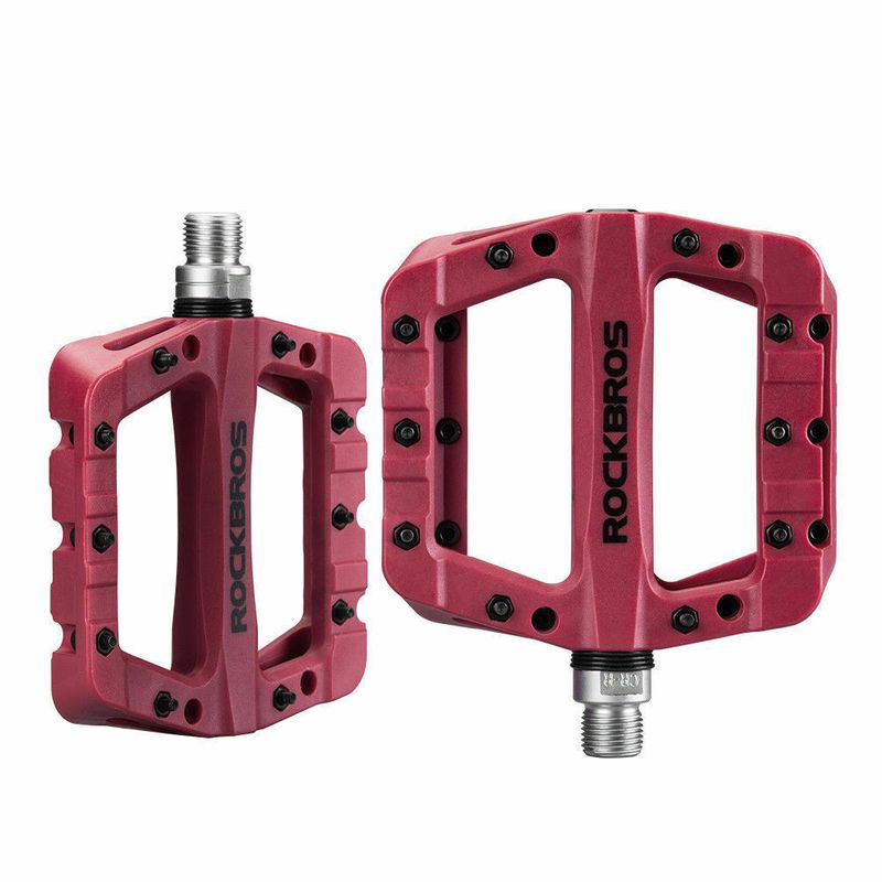 ROCKBROS Fahrradpedale, Flache Pedale mit 3 - Lager, 9/16" Größe, Nylonmaterial, 1 Paar_voghion.com