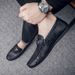 SHLIANG Brand Men Loafers Leather Casual Shoes Men Flats Lightweight Driving Boat Shoes Male Footwear X0043_voghion.com