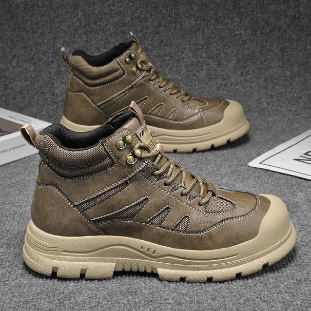 Neu Leder Frühling herren Schuhe High-top herren Erhöhung Werkzeug Martin Stiefel_voghion.com