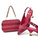 Accessorize the evening with shredded diamond embellished high-heeled sandals and a hard-box handbag set_voghion.com