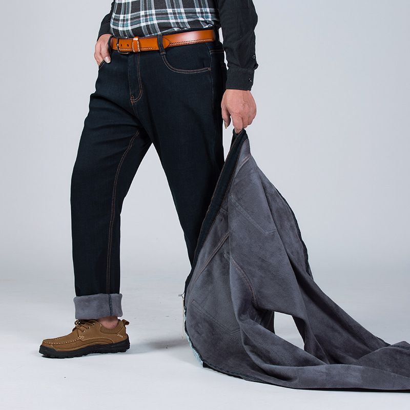 Jeans aderenti da uomo taglie forti, autunno e inverno, nuovi alla moda, resistenti al freddo, per uomini grassi_voghion.com