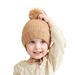 Baby clothing braid ear protection and fleece warm baby hat_voghion.com
