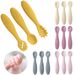 3 st söta babyskedar, bestickset, nyfödd matningsskedset, småbarnsskopa, avvänjningsbestick, barnbordsservis_voghion.com