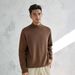 "Maglione a collo alto da uomo in maglia grossa - Pullover invernale oversize nei classici colori bianco e neutri"_voghion.com